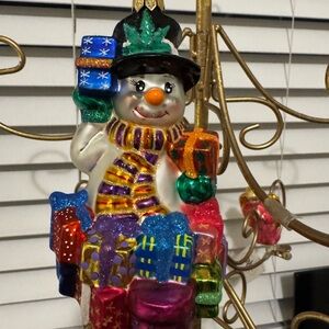 Christopher Radko Rare Full Size Gifts Galore Snowman 6 in tall EUC